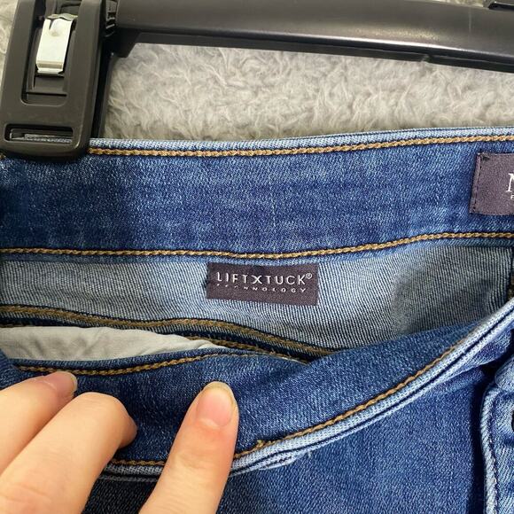 NYDJ womens button fly high waisted wide leg crop lift tuck tummy control 8 - Picture 6 of 11